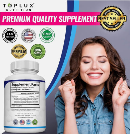 Magnesium Complex Supplement for Easy Absorption for Bones