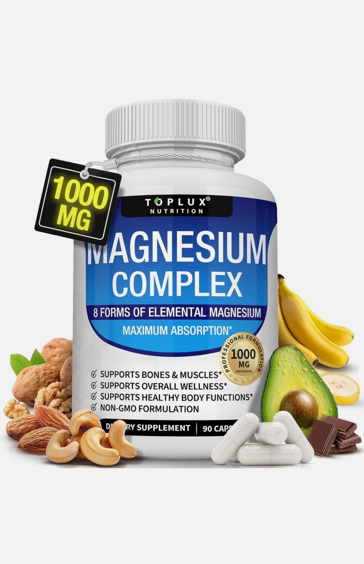 Magnesium Complex Supplement for Easy Absorption for Bones